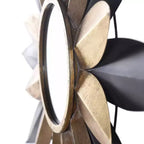 Specchio da parete rotondo Starburst – Oro e Argento, con cornice in ferro