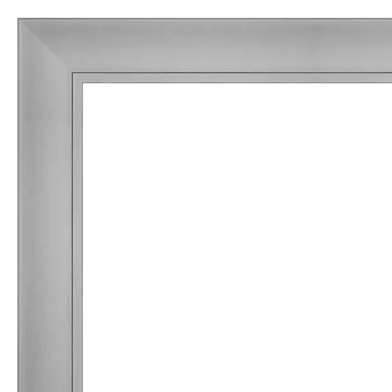 Specchio da parete rettangolare con cornice in nichel lucido, 32" x 26", singolo