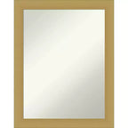 22" x 28" Non-Beveled Grace Wall Mirror Brushed Gold - Amanti Art: Modern Rectangle, Polystyrene Frame