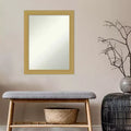 Specchio da Parete Rettangolare Oro Spazzolato, Singolo, 21.5" x 27.5"