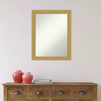 Specchio da Parete Rettangolare Oro Spazzolato, Singolo, 21.5" x 27.5"