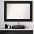 Specchio da Parete Rettangolare con Cornice in Legno Marrone Espresso – Singolo