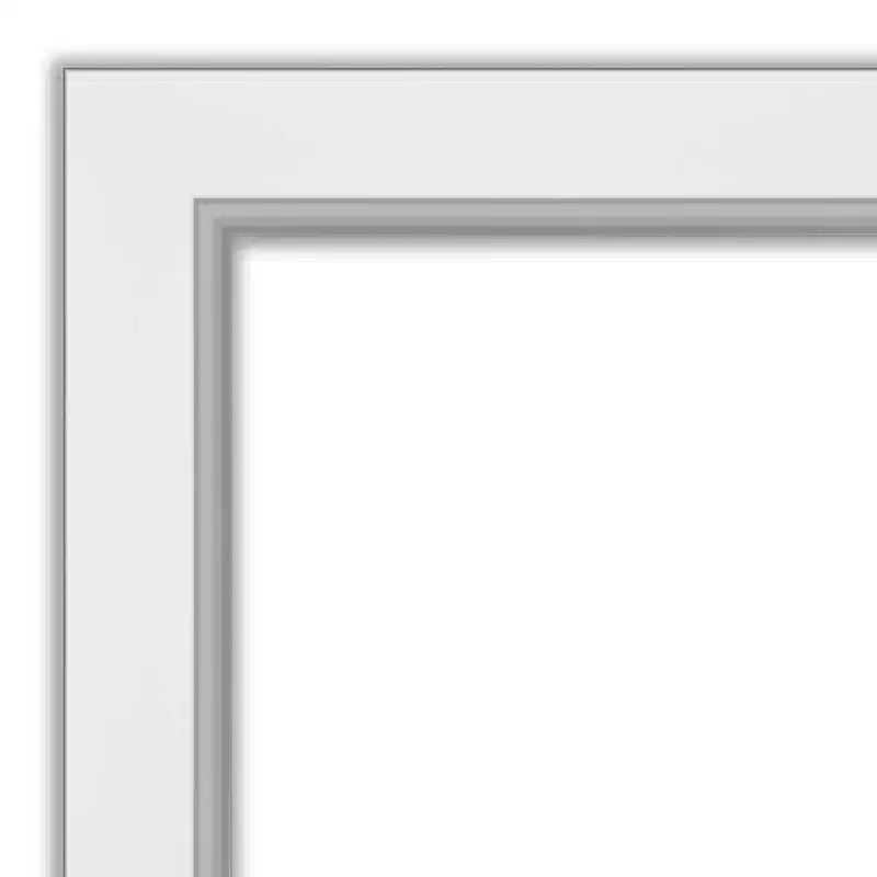 Specchio da parete rettangolare bianco argento, singolo, 23,5" x 29,5"