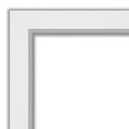 Specchio da parete rettangolare bianco argento, singolo, 23,5" x 29,5"