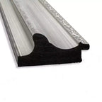 Specchio da Parete Rettangolare Argentato, Cornice Lavorata, Singolo