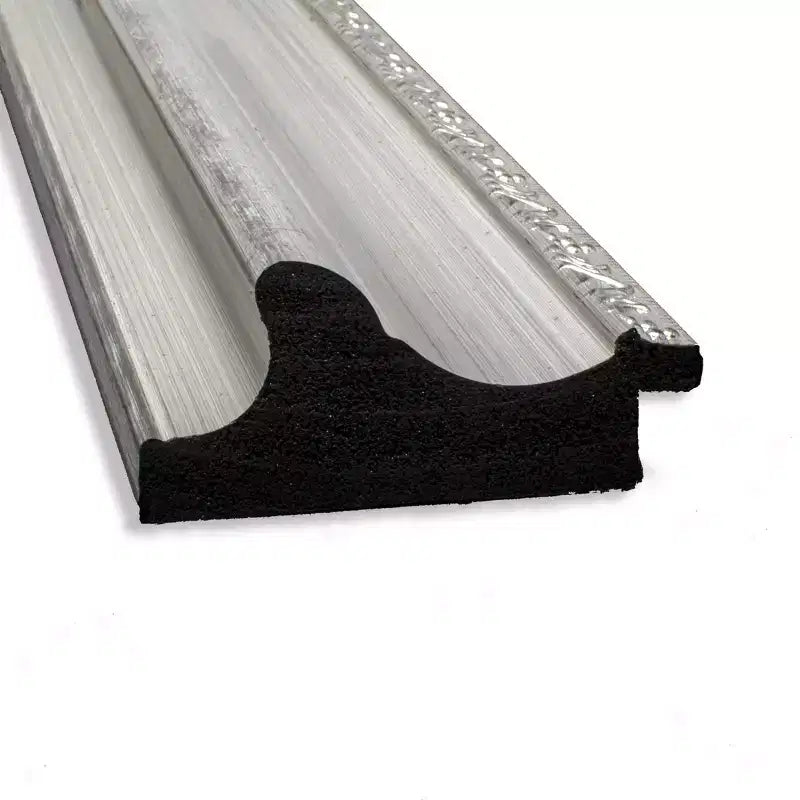 Specchio da Parete Rettangolare Argentato, Cornice Lavorata, Singolo