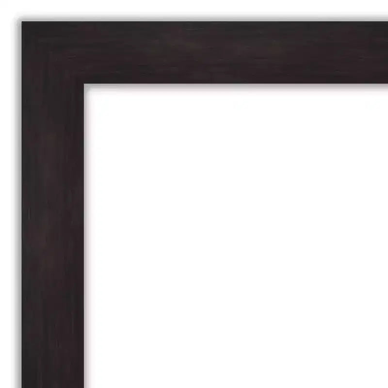 Specchio da parete rettangolare con cornice marrone espresso, singolo