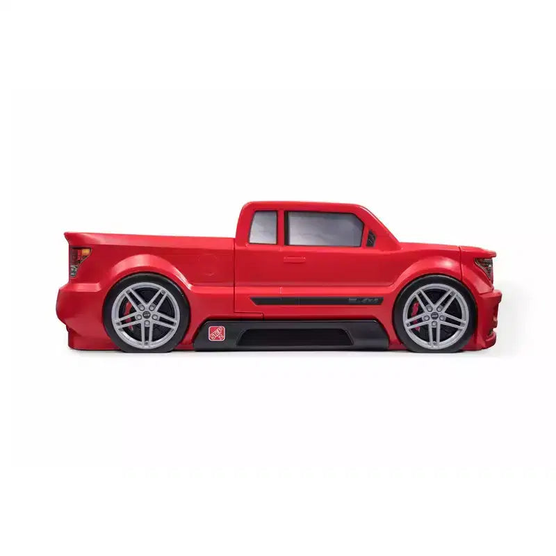 Lettino singolo in stile camion rosso per 1 bambino