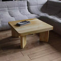 Royal Hampton Coffee Table Handcrafted Natural Acacia Wood Square Top with Diagonal Wide Panel Legs, 32 Inch -