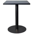Leisuremod Vail 24-Inch Square Dining Table with MDF Top and Round Steel Base for Kitchen, Dining, and Pub
