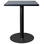 Leisuremod Vail 24-Inch Square Dining Table with MDF Top and Round Steel Base for Kitchen, Dining, and Pub