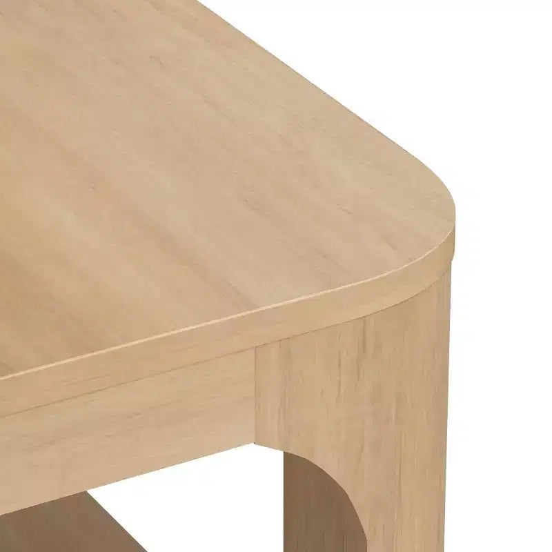 Tavolino da caffè quadrato con ripiano nero / biondo / noce americano / noce – 2 ripiani, 1 posto per salotto