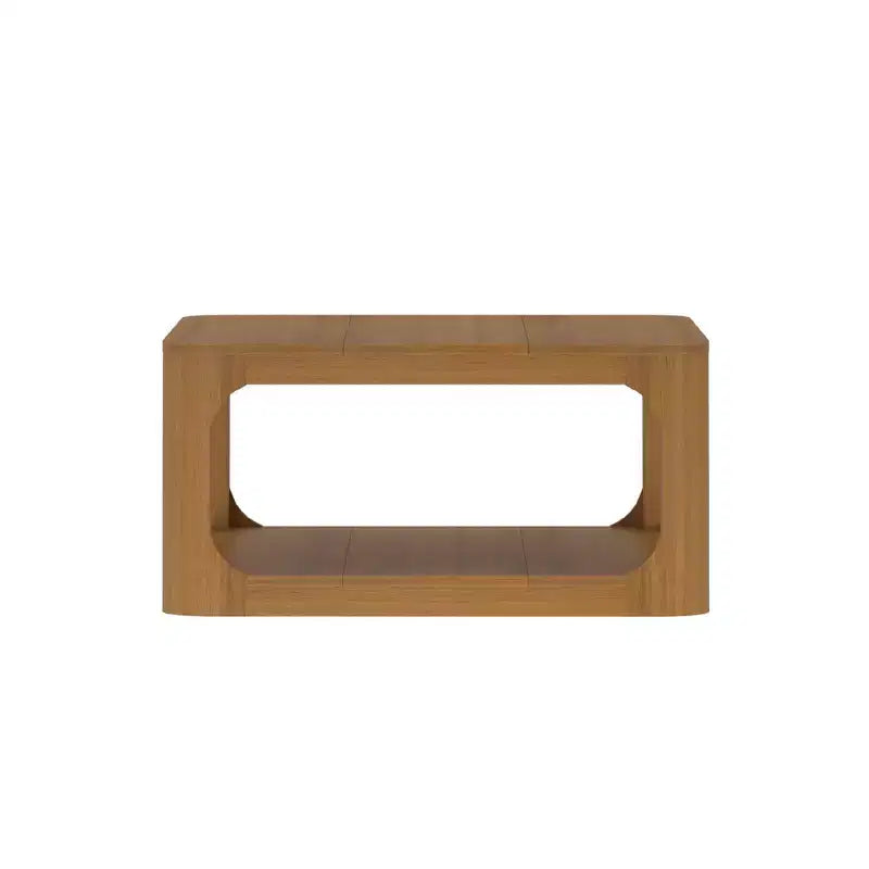 Tavolino da caffè quadrato con ripiano nero / biondo / noce americano / noce – 2 ripiani, 1 posto per salotto