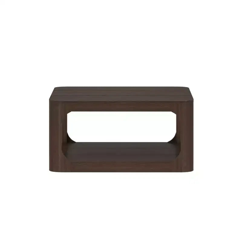 Tavolino da caffè quadrato con ripiano nero / biondo / noce americano / noce – 2 ripiani, 1 posto per salotto