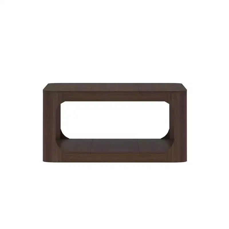 Tavolino da caffè quadrato con ripiano nero / biondo / noce americano / noce – 2 ripiani, 1 posto per salotto