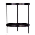 Verlington Round Farmhouse Style End Table - Black - SEI