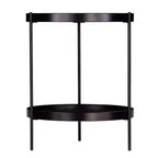 Verlington Round Farmhouse Style End Table - Black - SEI