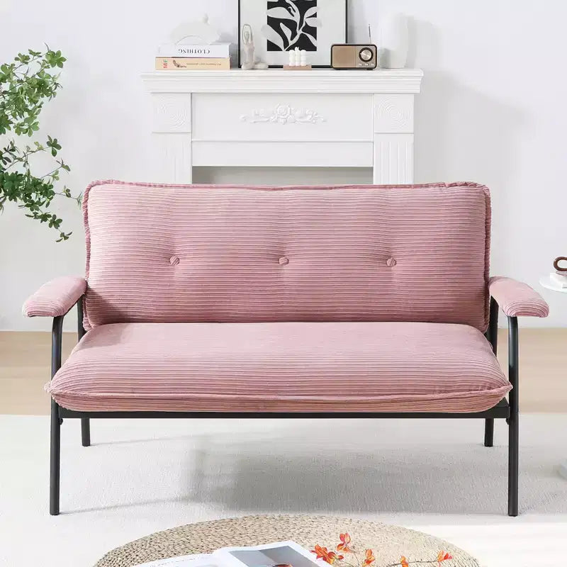 MAYEERTY 53 Inch Pink Sofa Easily Handing Various Scenarios for Small Apartment Living Room Bedroom