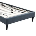 Letto matrimoniale imbottito trapuntato Biscuit grigio antracite – 1 persona