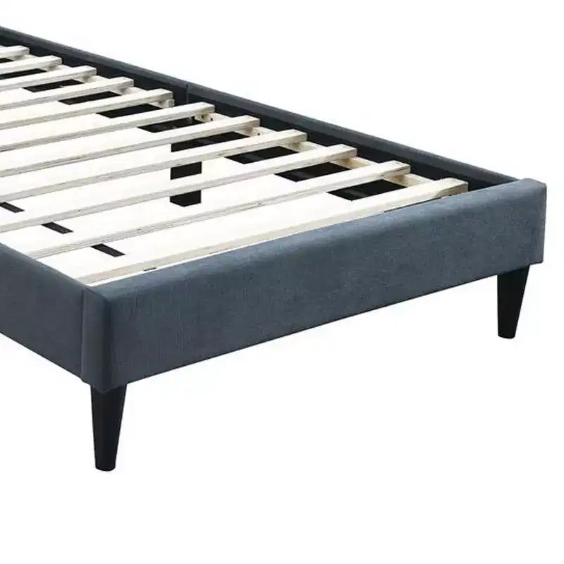 Letto matrimoniale imbottito trapuntato Biscuit grigio antracite – 1 persona