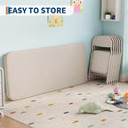 Set Tavolo Pieghevole per Bambini e 2 Sedie Beige / Nero / Grigio – Cuscino in PU, per 2+ Anni