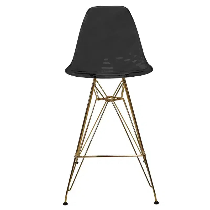 Sgabello da bar in acrilico trasparente nero / blu / rosso – Stile Mid-Century, Posti a sedere: 1