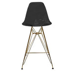 Sgabello da bar in acrilico trasparente nero / blu / rosso – Stile Mid-Century, Posti a sedere: 1