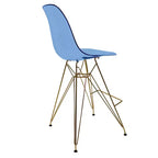Sgabello da bar in acrilico trasparente nero / blu / rosso – Stile Mid-Century, Posti a sedere: 1