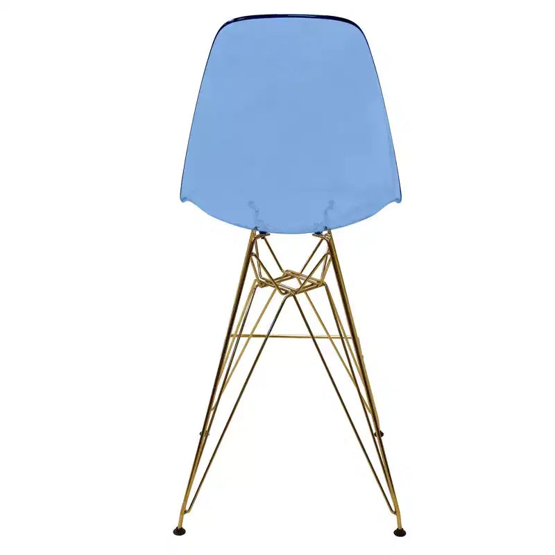 Sgabello da bar in acrilico trasparente nero / blu / rosso – Stile Mid-Century, Posti a sedere: 1