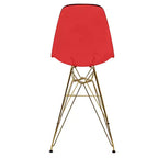 Sgabello da bar in acrilico trasparente nero / blu / rosso – Stile Mid-Century, Posti a sedere: 1