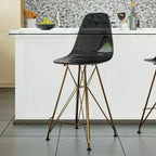 Sgabello da bar in acrilico trasparente nero / blu / rosso – Stile Mid-Century, Posti a sedere: 1