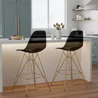 Sgabello da bar in acrilico trasparente nero / blu / rosso – Stile Mid-Century, Posti a sedere: 1