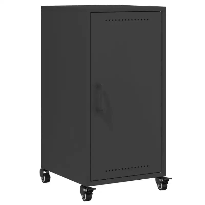vidaXL Sideboard Black Cold-rolled steel Compact Sideboard Rectangular