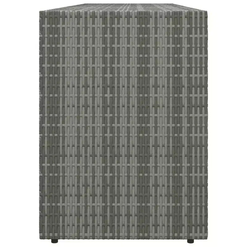 Armadio da esterno a 4 ante in polyrattan nero/grigio