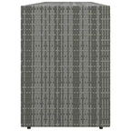 Armadio da esterno a 4 ante in polyrattan nero/grigio