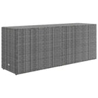 Armadio da esterno a 4 ante in polyrattan nero/grigio