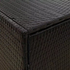 Armadio da esterno a 4 ante in polyrattan nero/grigio