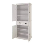Dispensa da Cucina Autoportante MAYEERTY Bianca 71, 4 Ante 1 Cassetto 2 Ripiani Regolabili