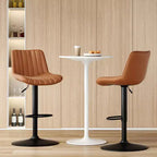 Sgabelli da bar girevoli regolabili marrone / marrone scuro, set da 2