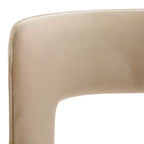 Poltrona a barilotto in velluto beige/marrone chiaro – Senza braccioli, 1 posto