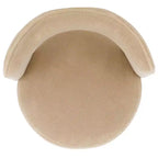 Poltrona a barilotto in velluto beige/marrone chiaro – Senza braccioli, 1 posto