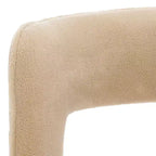 Poltrona a barilotto in velluto beige/marrone chiaro – Senza braccioli, 1 posto