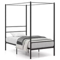 Costway Twin/Full/Queen Metal Canopy Platform Bed Frame Mattress Foundation w/ Slat Support