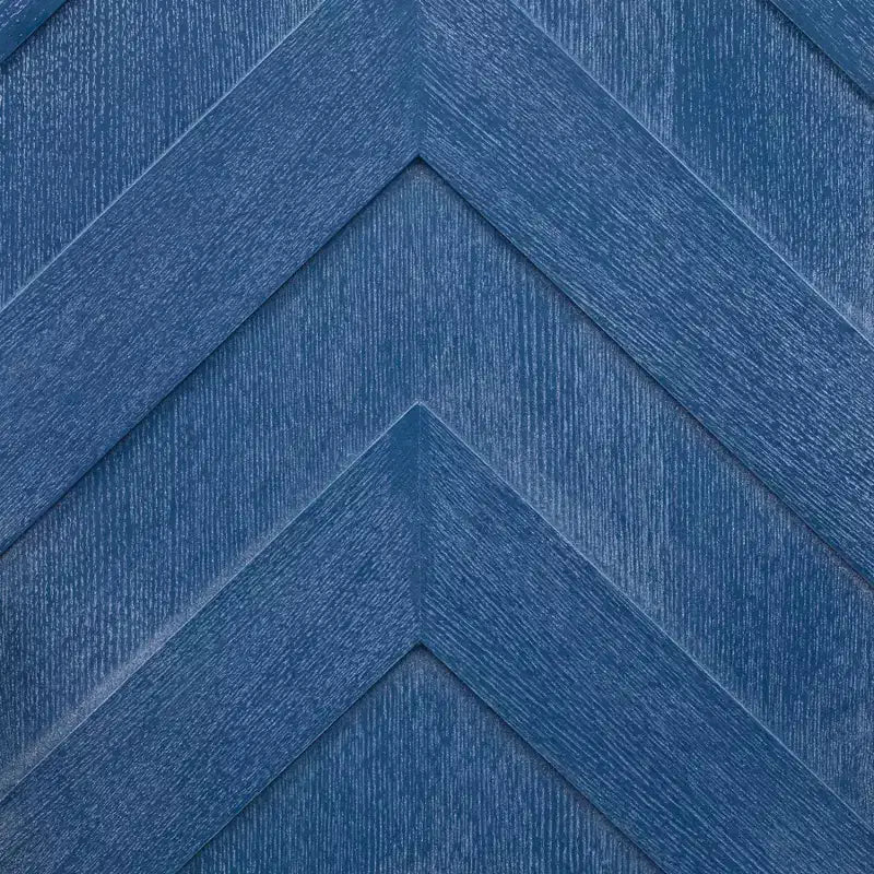 Isola da cucina in stile rustico blu navy con anta a ribalta, carrello a 3 ante su ruote
