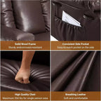 Poltrona reclinabile elettrica alzapersona monoposto in similpelle beige/marrone/caffè/grigio/cuoio.