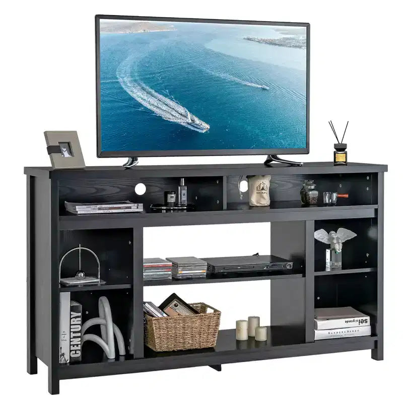 Costway 58 TV Stand Entertainment Console Center w/ Adjustable Open Shelves up to 65