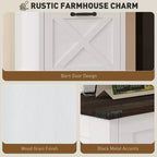 Cassettiera portadocumenti rustica nera/bianca effetto invecchiato a 3 cassetti, utente singolo