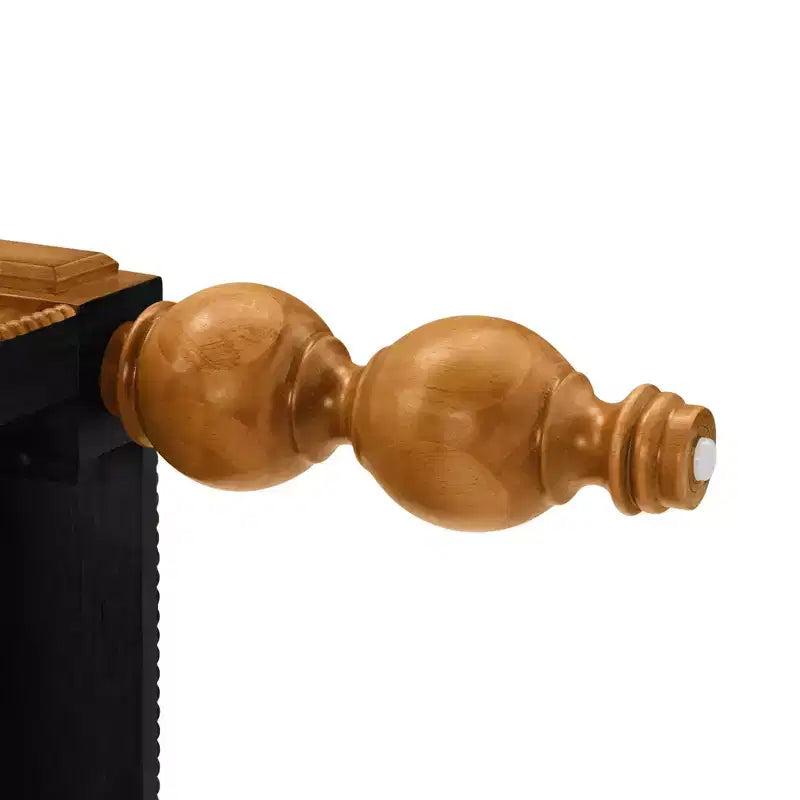 Tavolino da caffè rettangolare Espresso/Nature con cassetto e gambe a forma di zucca