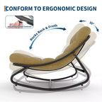 Poltrona a dondolo Papasan Egg con cuscino – Beige / Marrone scuro / Grigio scuro / Grigio – 1 persona – Interno ed Esterno