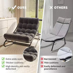 Poltrona a dondolo Papasan Egg con cuscino – Beige / Marrone scuro / Grigio scuro / Grigio – 1 persona – Interno ed Esterno